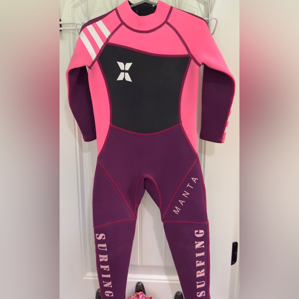Kids Pink and Purple Wetsuit - 4-5T